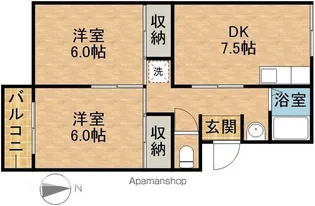コーポ伊藤【1階】の間取り