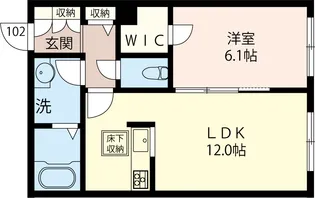 Gardens【1階】の間取り