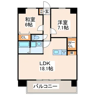 GRAND CHAINON平成【7階】の間取り