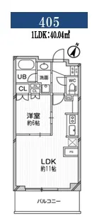 ドゥーエ大宮【4階】の間取り