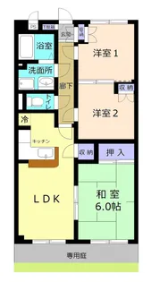 フェリスカーサかすみ野【1階】の間取り
