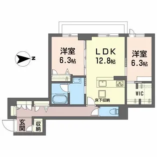 グリスィーヌ【1階】の間取り