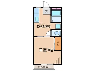 城北ハイツ【1階】の間取り