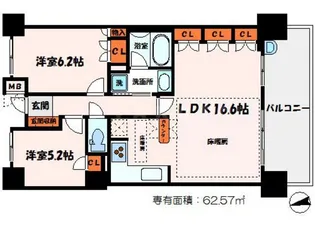 ライオンズマンション守口駅前【12階】の間取り