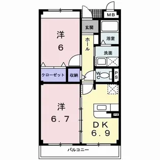 グランド堀【3階】の間取り