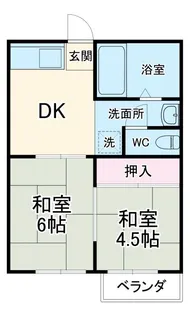 第一コーポ三栗【1階】の間取り