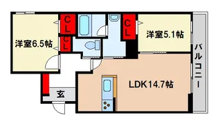 シャーメゾン上大利レジデンス【2階】の間取り