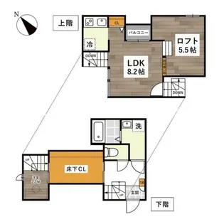 ADC黒髪【1階】の間取り