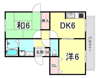 ハイカムール松本【1階】の間取り