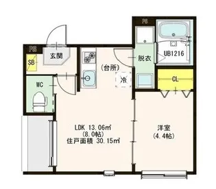 アウル【1階】の間取り