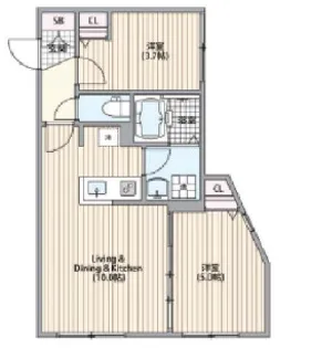 目白19号マンション【2階】の間取り