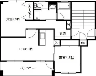 井上マンション【5階】の間取り