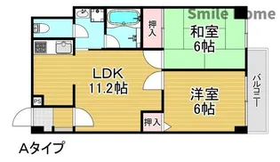 クレール帝塚山【3階】の間取り