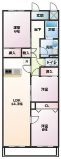 グローリーガーデン【3階】の間取り
