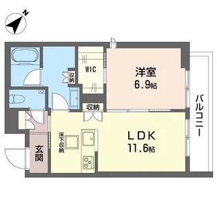 フォス 渋谷笹塚【1階】の間取り