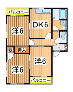 コーポアベ【2階】の間取り