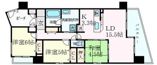 レジュールザ・元町駅前【7階】の間取り