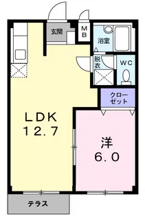 エルディムライフB【1階】の間取り