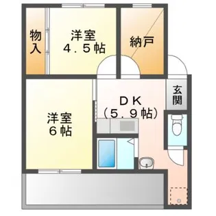ドミールサニー緑町【1階】の間取り