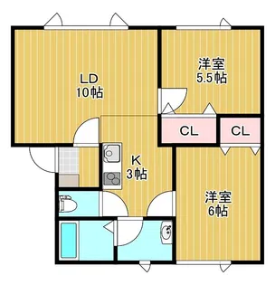 サザンクロスハイツ【2階】の間取り