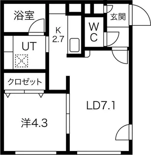 Rilassa八軒(リラッサハチケン)【2階】の間取り
