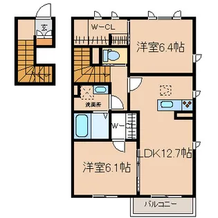 喜ら音 弐番館【2階】の間取り