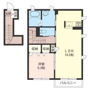 プリュニエD【2階】の間取り