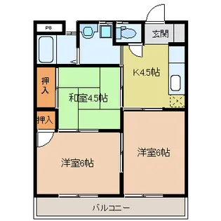 上野ロイヤルコーポ【1階】の間取り