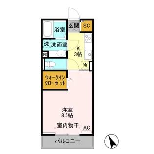 クレセントコートII【2階】の間取り