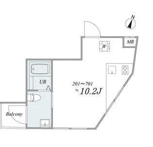 trias214【7階】の間取り