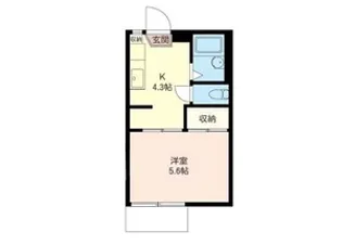 シャリエ東長崎【1階】の間取り