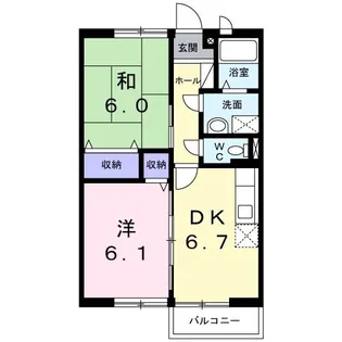 ひばりガーデンD【2階】の間取り