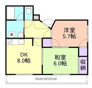 エクセル七曲マンション【5階】の間取り