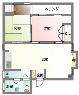 赤嶺アパート(久米)【3階】の間取り