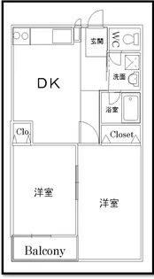 シティライフ中西【3階】の間取り