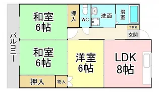 サンフル永犬丸B棟【2階】の間取り
