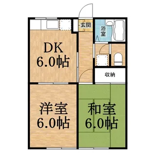 プレザントハイツ【1階】の間取り