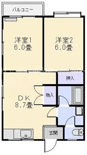 グリーンコーポラス2【2階】の間取り
