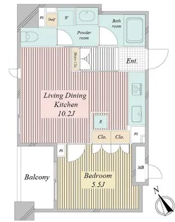 アクティ東仲通り【8階】の間取り