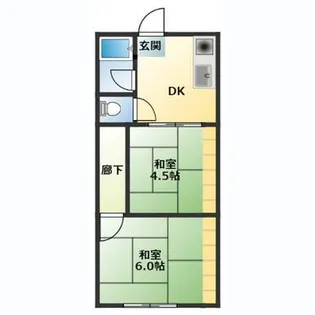 シティハイム グレース【1階】の間取り