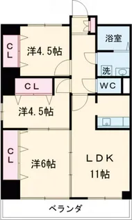 第2桜ハイツ【2階】の間取り