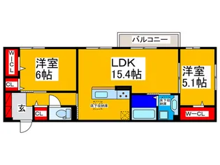 クレマチス【1階】の間取り