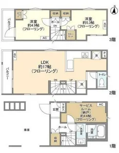 東京都大田区千鳥2【一戸建】の間取り