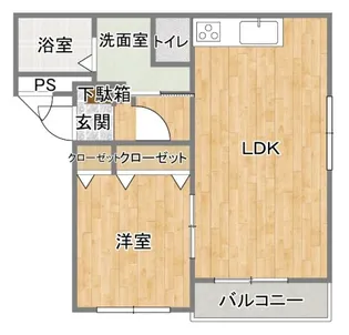ヒーローマンション エバグリーン【1階】の間取り