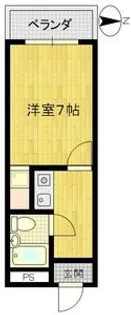 大阪府大阪市住吉区山之内1【マンション】の間取り