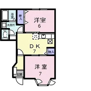 岡山県浅口郡里庄町大字新庄グリーンクレスト【アパート】の間取り
