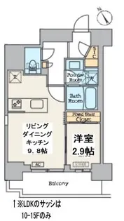 クレストコート門前仲町【7階】の間取り