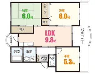 ハイム沖本【3階】の間取り
