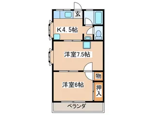 ラ・フォ-レ玉川学園【2階】の間取り