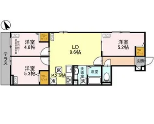東京都中野区松が丘2【アパート】の間取り